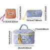 Plaid Cosmetic Bag Set Simple Style Large Capacity Portable Cosmetic Tools Storage Bag for Home Bathroom Toiletry Bag