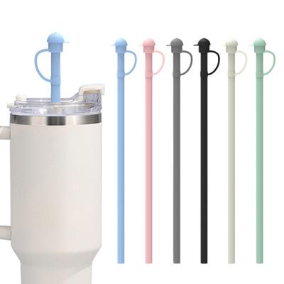 Silicone Straw Cap Dust-Proof Reusable Straw Toppers for Cups Leak Proof
