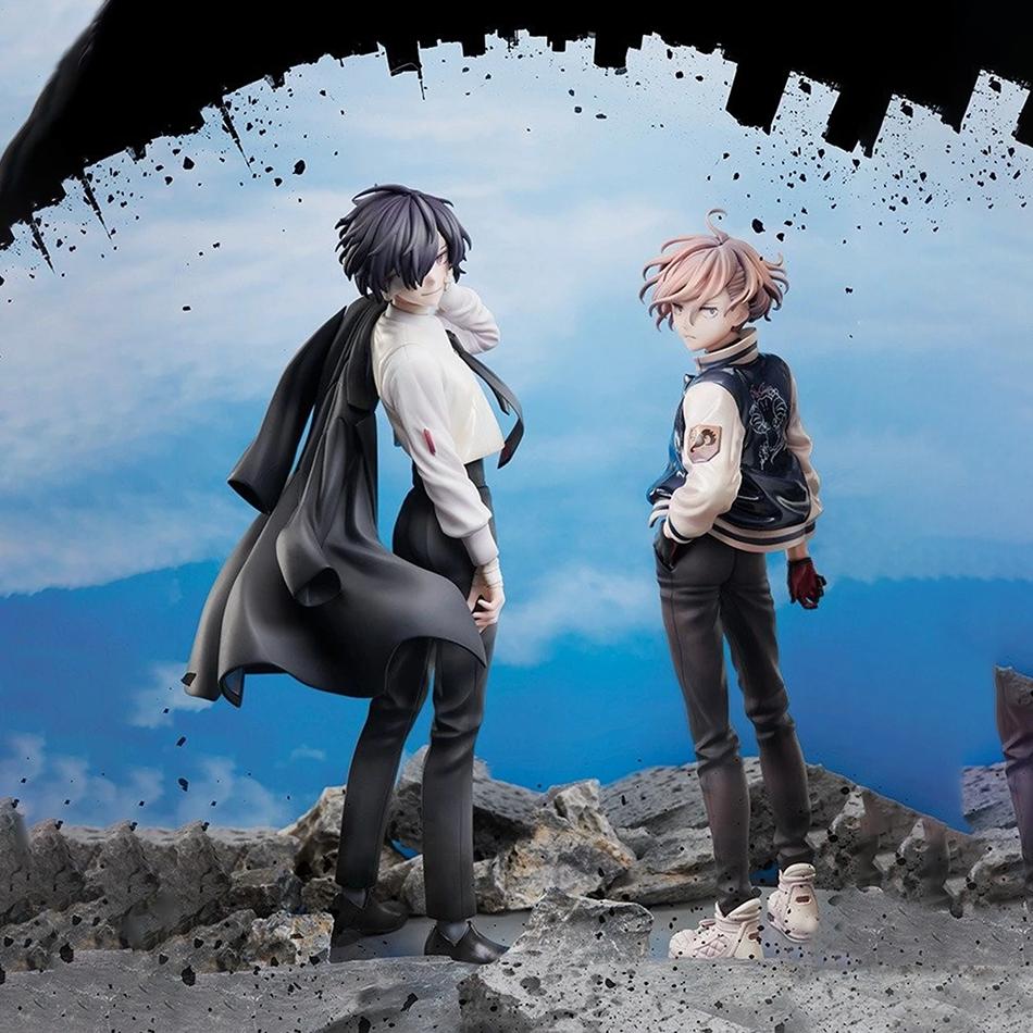 22cm Bungo Stray Dogs Nakahara Chuya Figure Dazai Osamu Action Figures Noodles Press Model PVC Collectible Toys Birthday Gifts