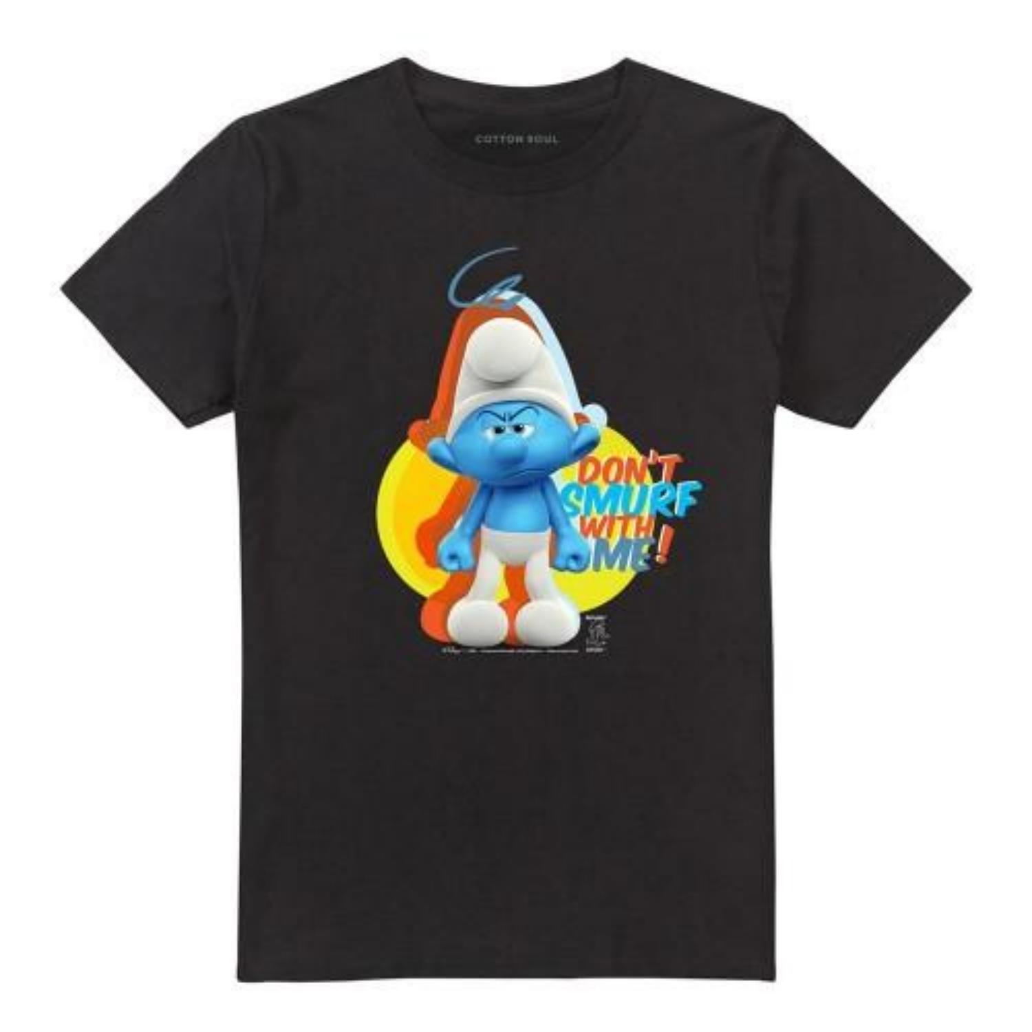The Smurfs Unisex Adult DonÂ´t Smurf with Me Grouchy Smurf T-Shirt S