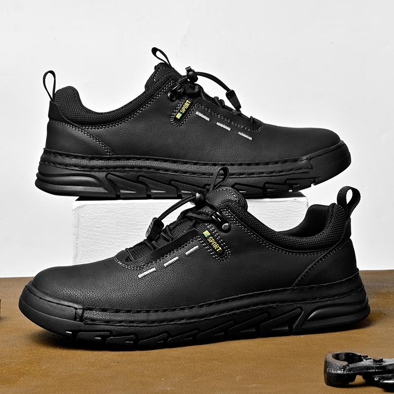 Fashion All Season Men's Casual Leather Shoes Wear-Resistant Male Sneakers Anti-Skid Walking Shoes Outdoor Sports Footwear New Trainers