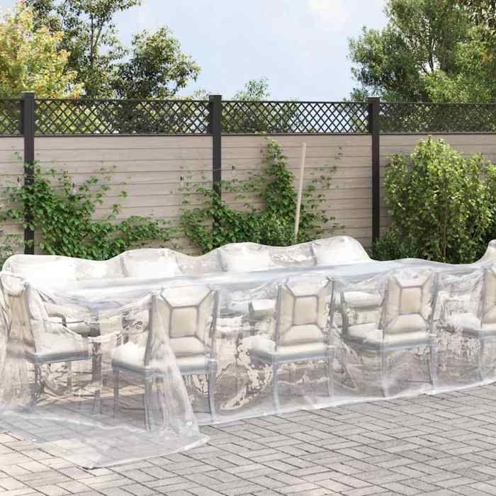 VidaXL Bâche transparente avec œillets 4x8 m polyéthylène, bâche claire 4018521