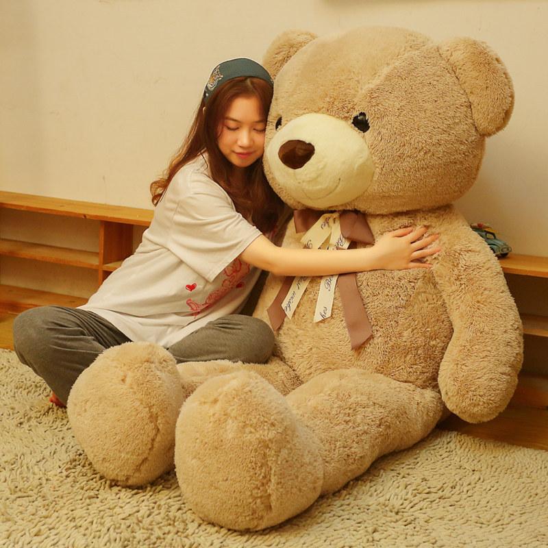 1.8M Large Bow Tie Bear Girl Plush Doll Bed Hug Big Bear Doll For Girlfriend Valentine'S Day Gift