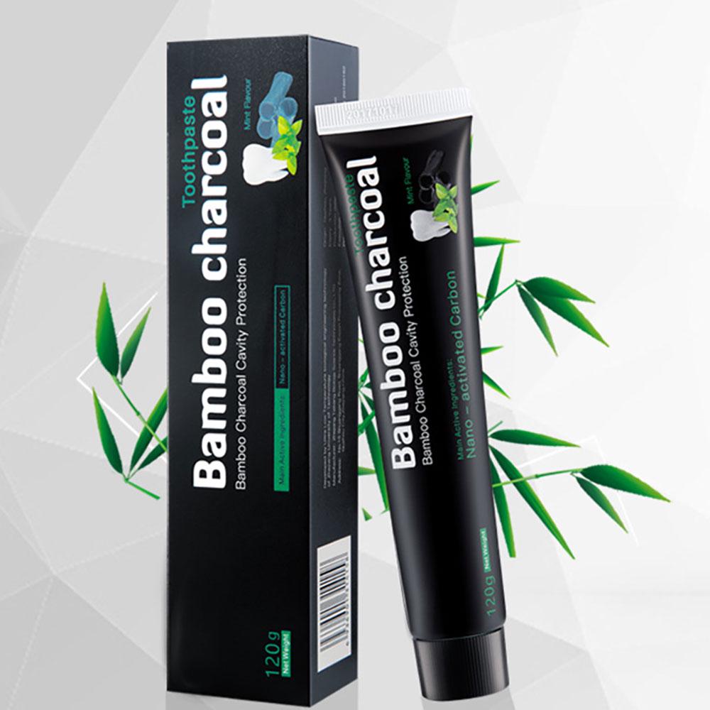 Black Activated Carbon Toothpaste 120g Natural Dental Beauty Removes Bad Breath Peppermint  Tooth Care Drop Shipping