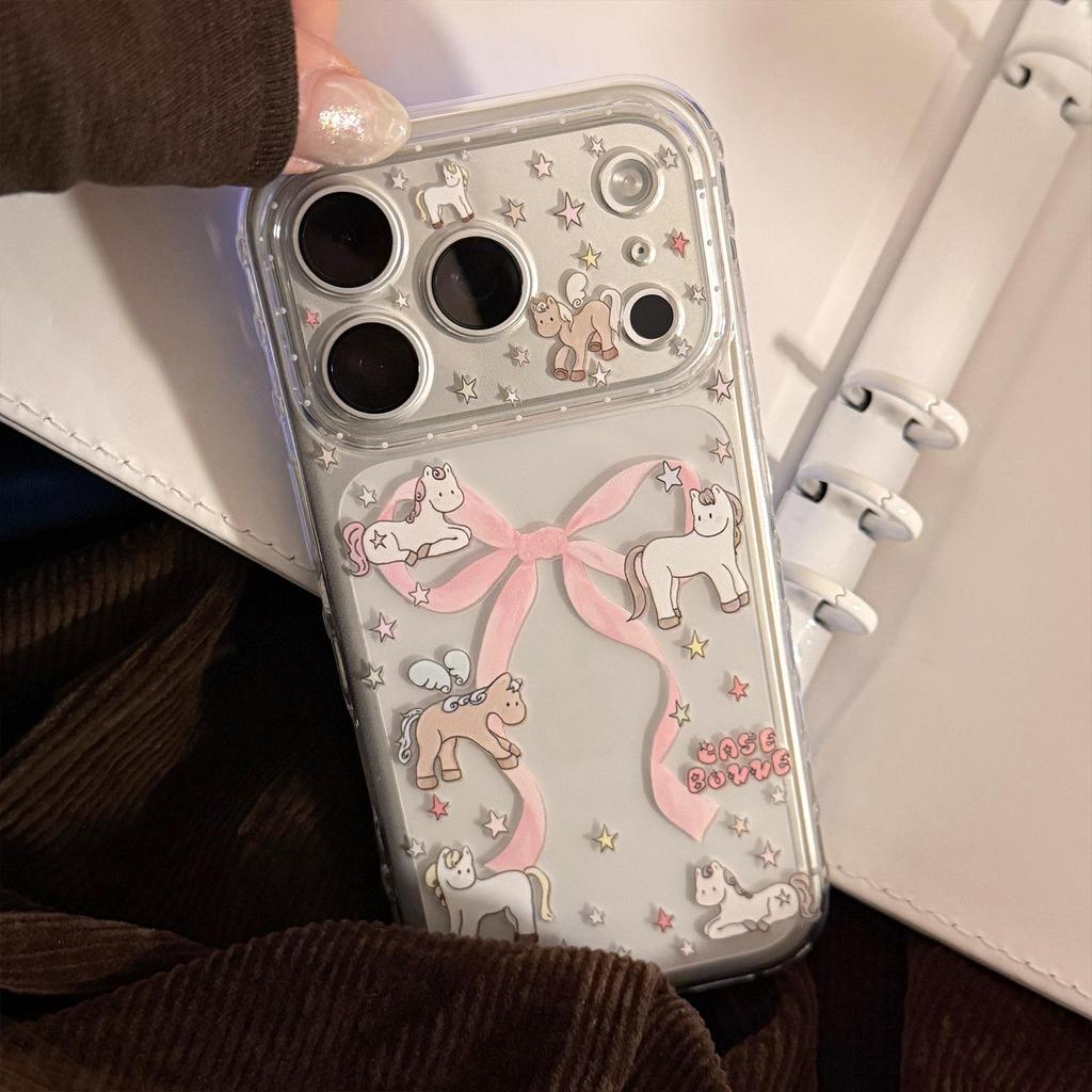 Pink Bow Pony Phone Case for iPhone 16, iPhone 17, iPhone 17 Pro Max