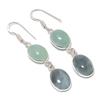 Natural Aquamarine Gemstone 925 Sterling Silver Jewelry Earring 2.09" AEE-11228