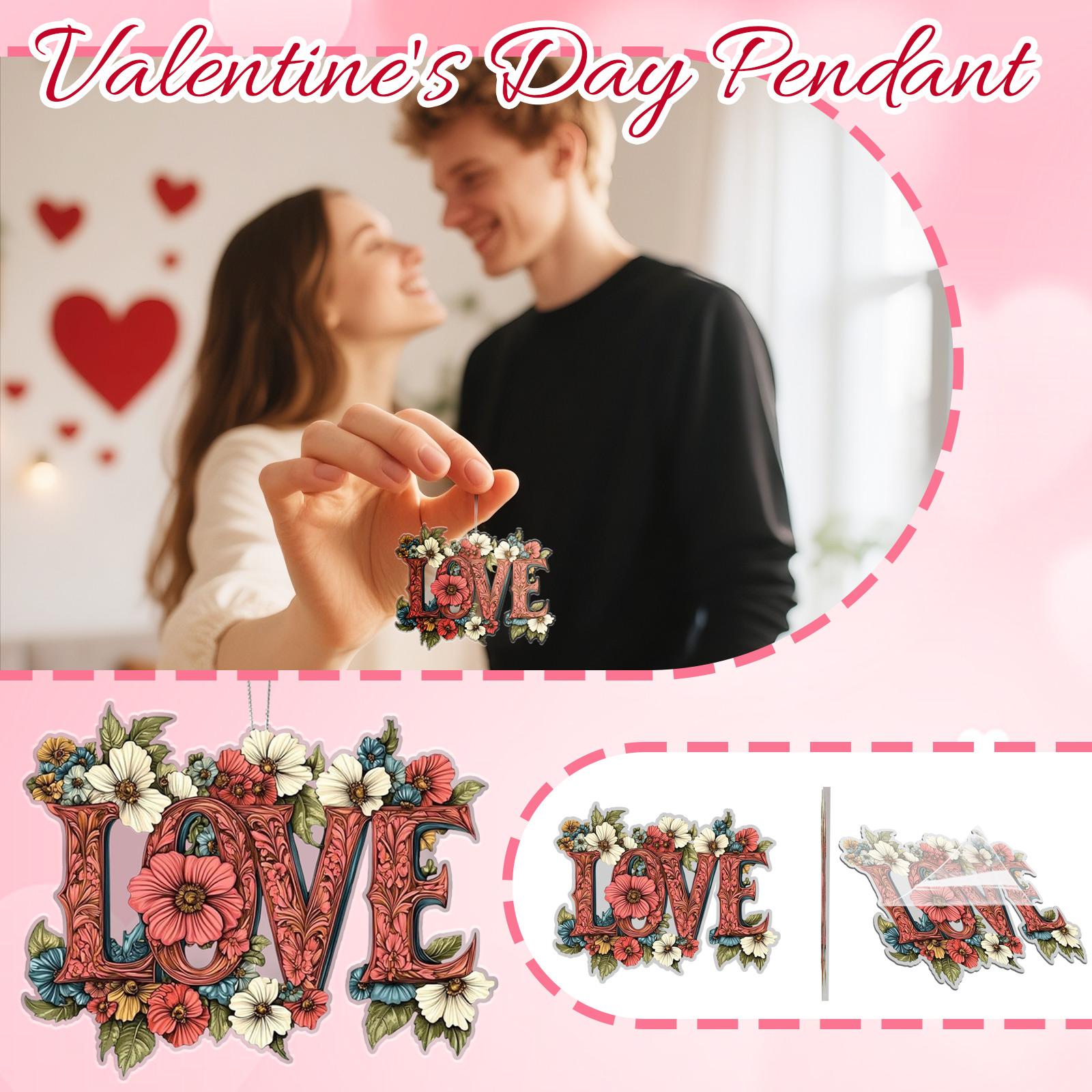 

2D Acrylic Hanging Ornament, Heart,Shaped Car Interior Decoration | Suitable For Home, Car, Family, Friends, Holiday Parties One Size
