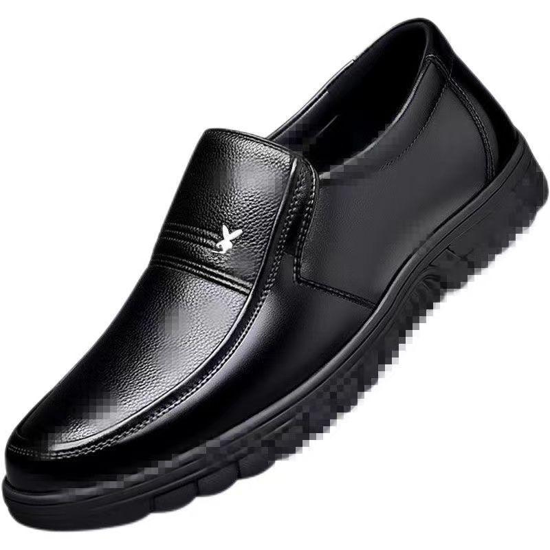 

Кожаная обувь мужская кожаная деловая зимняя бархатная коровья кожа повседневная нескользящая для среднего и пожилого возраста обувь для отца 38