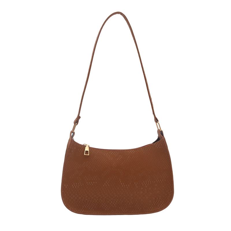This year's popular bag women's 2025 new trendy fashion Korean version portable small square bag foreign gas snake pattern shoulder armpit bag