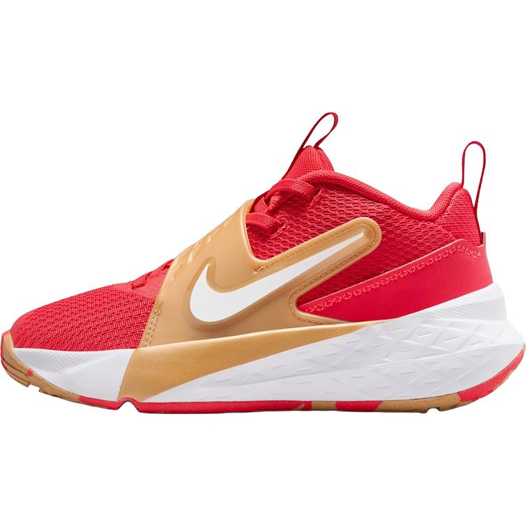 Nike Team Hustle D 12 PS University Red Kids Sneakers Metallic-Gold Bright-Crimson White HF6280-603 28
