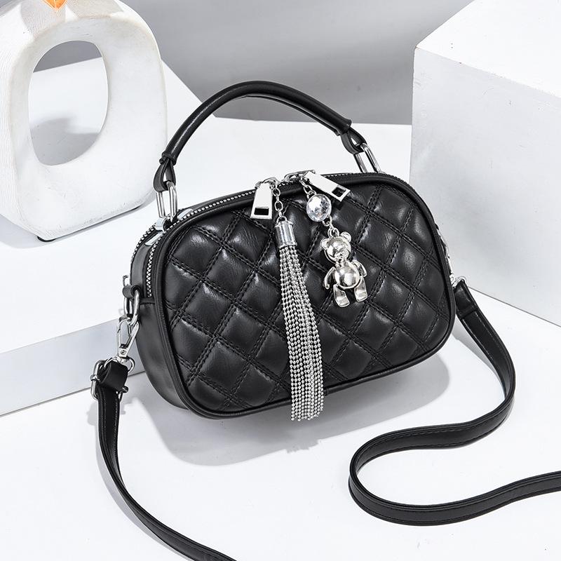 Women's Diamond Quilted Mini Crossbody Bag 2025 - New Textured Style Shoulder Handbag