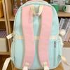 High value dopamine sweet contrasting color girl heart backpack college wind junior high school students multi-compartment backpack