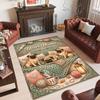 Pug Theme Crystal Velvet Floor Rug Personalized Custom Name Text Warm Carpet Home Decoration