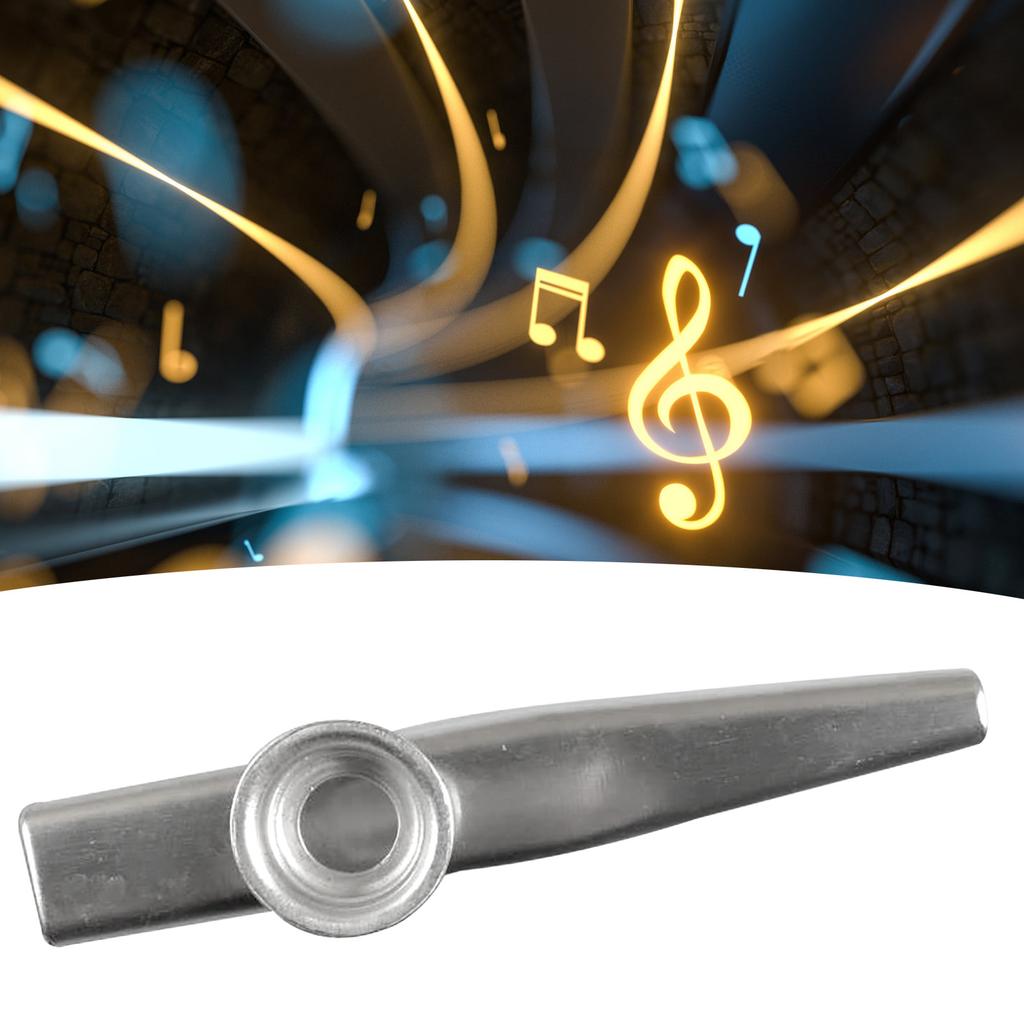 Kazoo Metal Clear Bright Sound Easy To Play Portable Multipurpose Mouth Kazoo for Beginner Children Gift