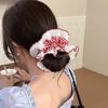 15cm Big Grid Lolita Scrunchies for Women Elastic Hair Bands Ponytail Holders Tie Solid Color Hair Hoop Scrunchy Girl Hair Ring