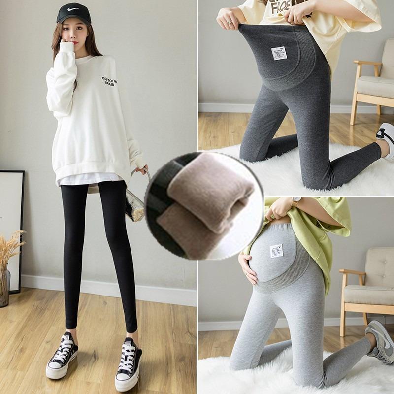 Real maternity pants winter velvet outer wear fashion leggings autumn and winter thickened elastic thermal pants soft