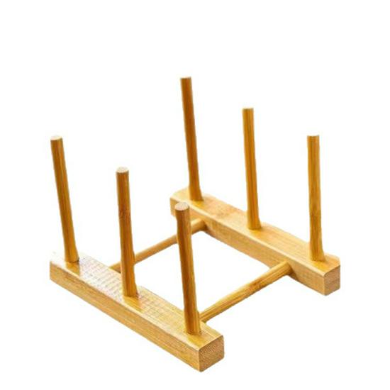 Nan Bamboo Tea Cup & Milk Bottle Drying Rack for Kitchen Countertop Storage