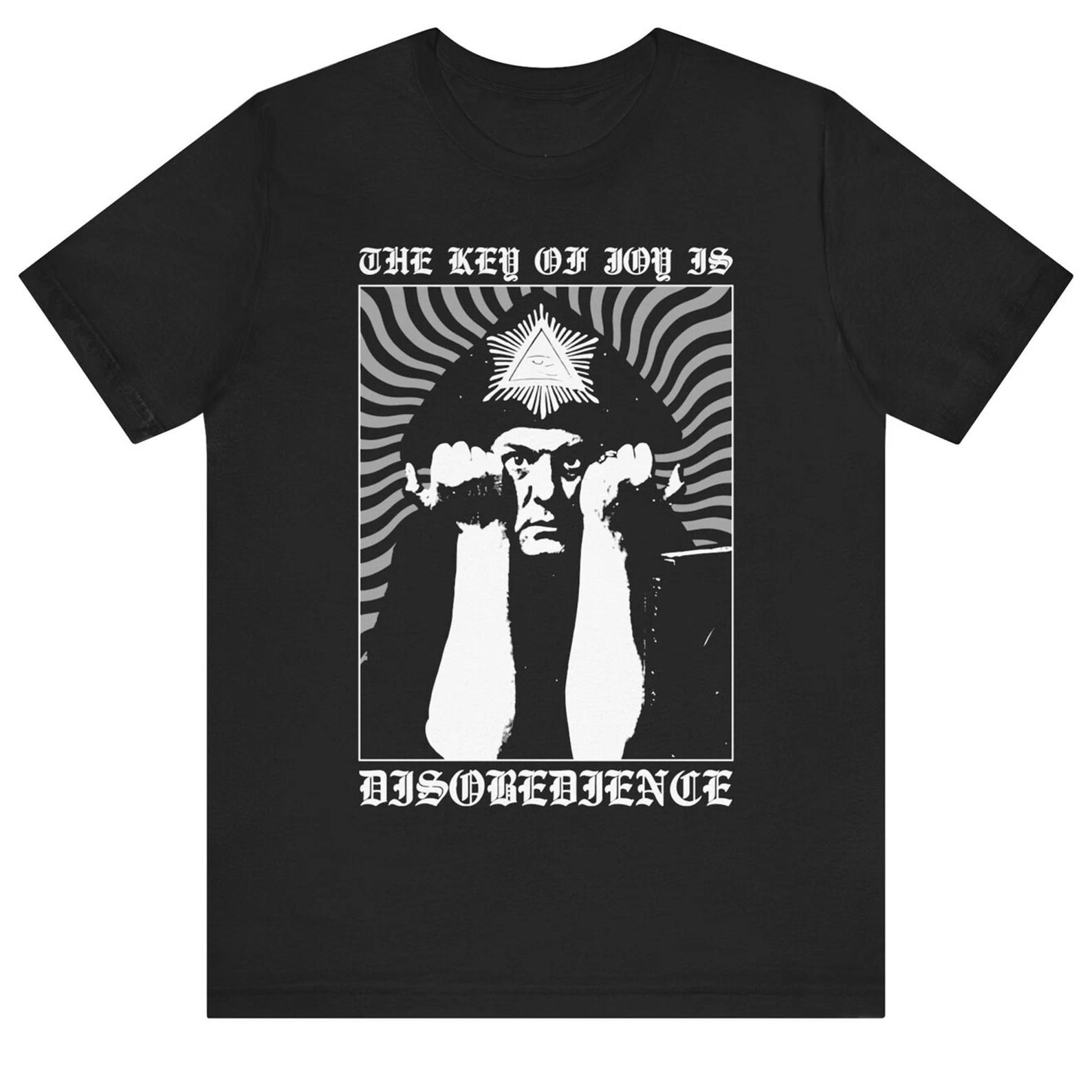 The Key of Joy Aleister Crowley Occult Goth Black Magic Thelema Unisex Tee M
