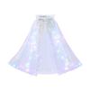 Rainbow Tulle Princess Cape for Kids Glowing Hooded Anna Cloak Dress Up Accessory For Theme Parties Halloween Props