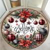 Christmas Santa Claus 3D Optical Illusion Vortex Round Rug Holiday Large Area Carpet for Home Living Room Bedroom Floor Decor