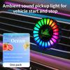 Ieșire de aer auto aromaterapie lumină ritmică lumină de preluare parfum montată în mașină lumină atmosferă muzicală controlată vocal
