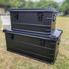 30L 50L 80L Aluminum Alloy Travel Storage Box Black Storage Box for Camping Household Car Picnic Travel Camping Outdoor Storage