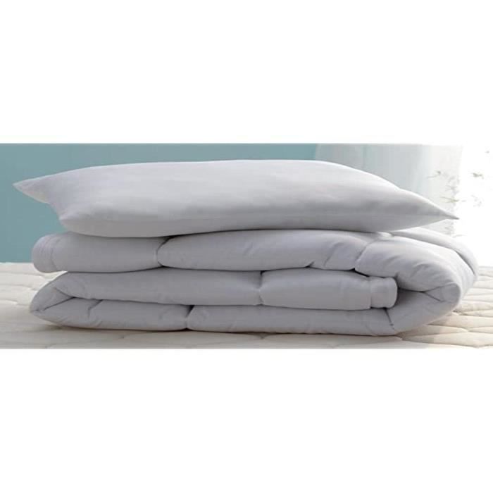 Couette toronto - domiva - microfibre 100% polyester - 300 gr/m² - blanc - 70 x 140 cm