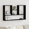 Wall Shelf In Black Oak Look 99 X 15 X 60 Cm Wood Based Material