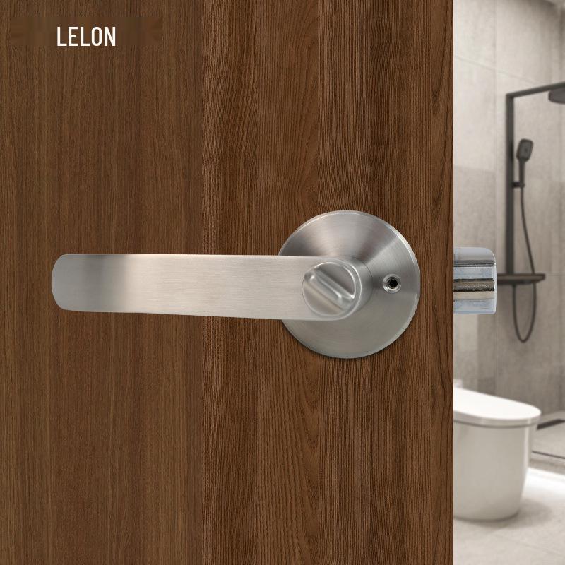 European Style Stainless Steel 304 Three-Bar Lever Privacy Door Lock for Bathroom