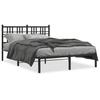 VidaXL Metal Bed Frames with Headboard, Double Bed with Slats and Legs, Indoor Bedroom Adult Bed, 376322