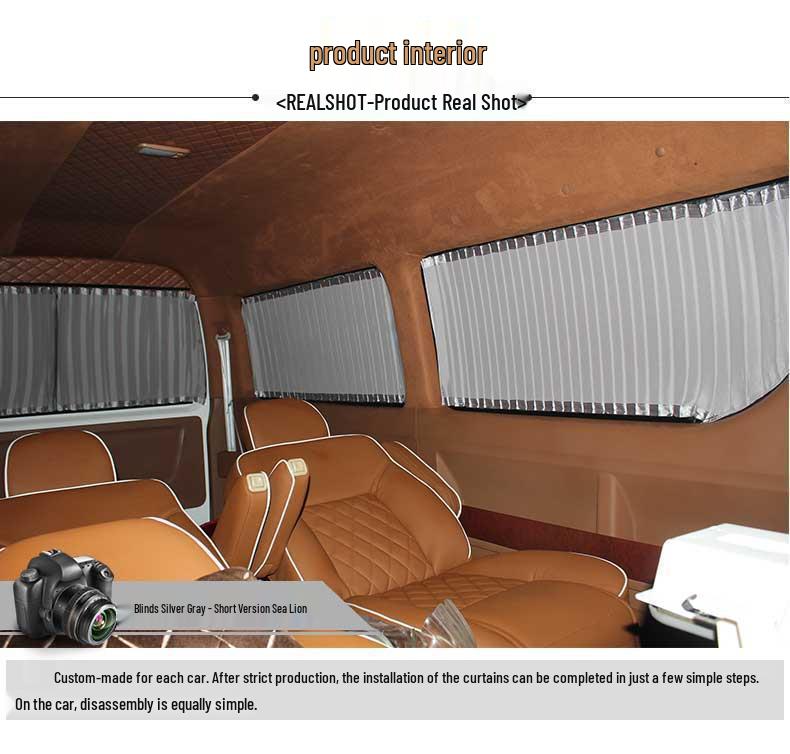 Toyota Prado Middle East Double Rail Car Window Blackout Curtains for Privacy and Sun Protection