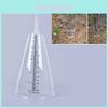 Conical Ground Insert Rain Gauge Transparent White Color Outdoor Gardening Tool