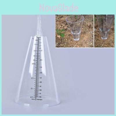 Pluviomètre à insert conique pour sol Couleur blanc transparent Outil de jardinage d'extérieur