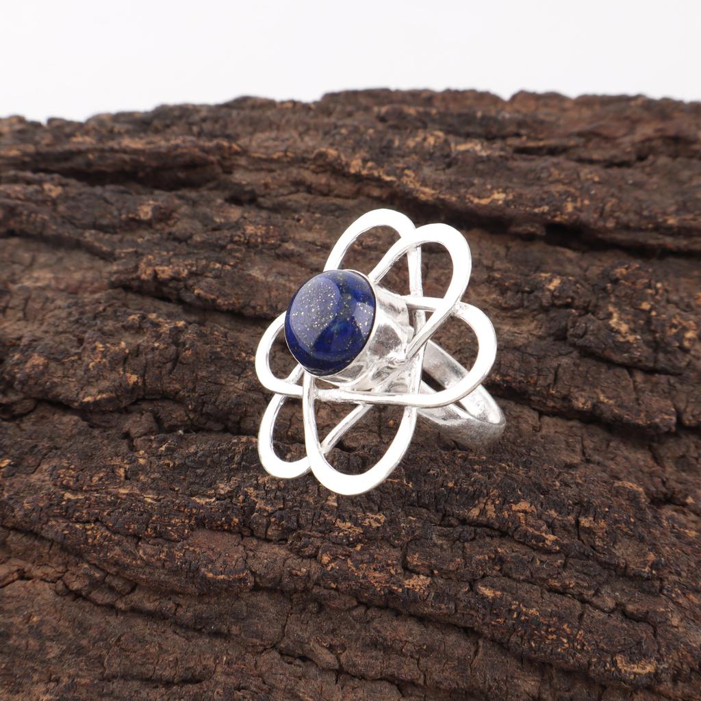 Lapis Lazuli Ring Handmade Jewelry, 925 Solid Sterling Silver Ring, Designer Gemstone Jewelry Ring, Gift For Mom