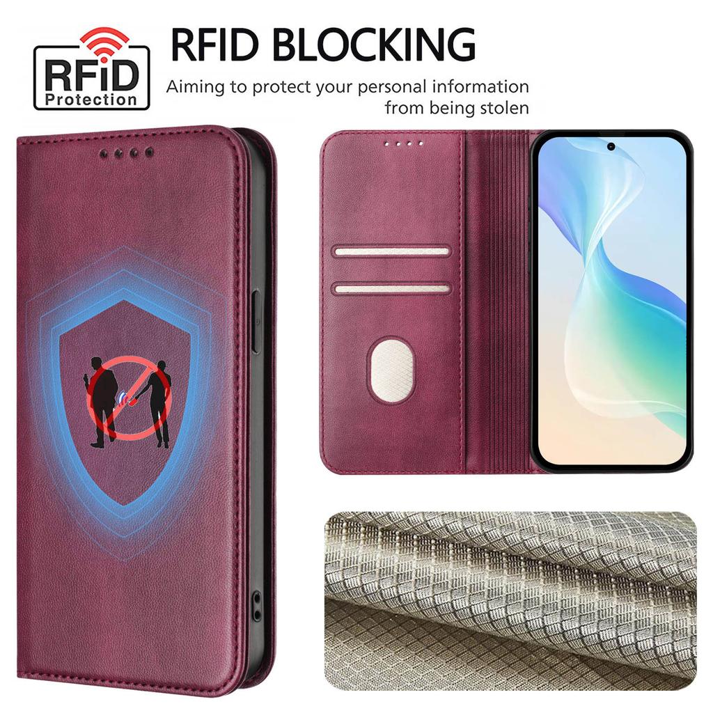 For Honor X60 GT 5G Wallet Cases Retro Texture RFID Blocking Leather Phone Cover