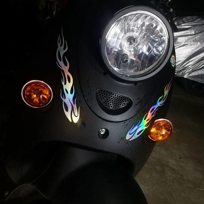 1Pair Flame Strips Car Stickers Auto Body Bumper Windows Motorcycle Laptop Walls Vinyl Film Decal Car Tuning Accessories