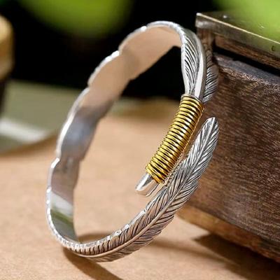 Handgefertigtes Kunstdesign Geschnitztes Federarmband Unisex Mode Lässig Sportschmuck