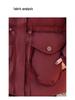 2024 Red & White Plus Size Mid-Length Duck Down Coat - Thickened, Warm, Loose Fit