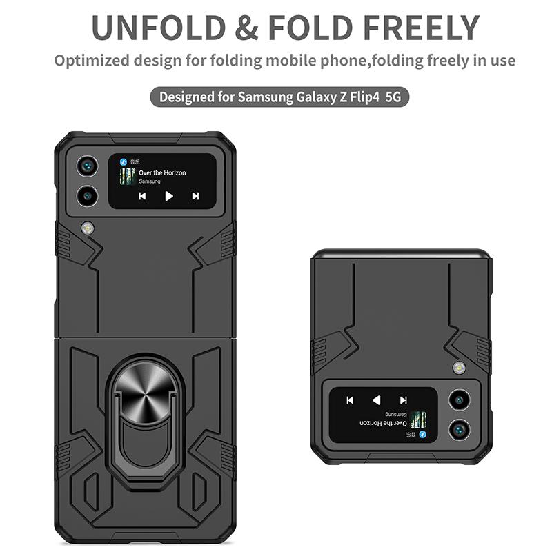 For Z Flip3 Flip4 Case Samsung Z Flip 1 2 Anti Impact Shockproof Armor Case Anti Scratch Anti -Fingerprints Hard Cover Case