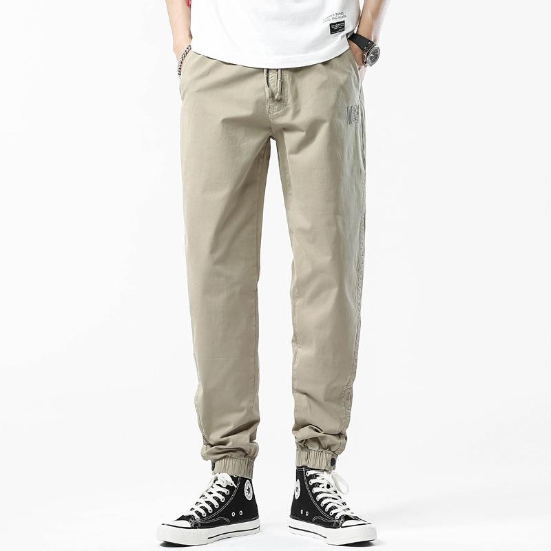 New toe-tied overalls men's multi-pocket trendy brand men's loose casual men's high-end retro men's trousers