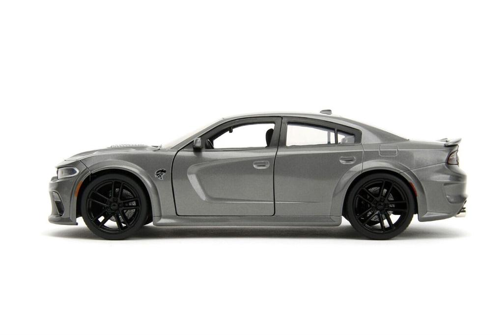 JADA TOYS 1/24 Scale Fast & Furious X Dodge Charger SRT Hellcat 2021 F&F X Charger Diecast Model Car, Gray [Parallel Import]