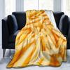Leckeres Essensmuster Pommes Frites Gestrickte Decke Flanell 3D Leicht Dünn Überwurfdecken Tagesdecken Steppdecke Multifunktion