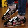 Fashion Suede Running Shoes Men Lightwight Hiphop Men 'S Jogging Shoes Flowers Printing Embroidery Chinese Shoes Chaussures Homme