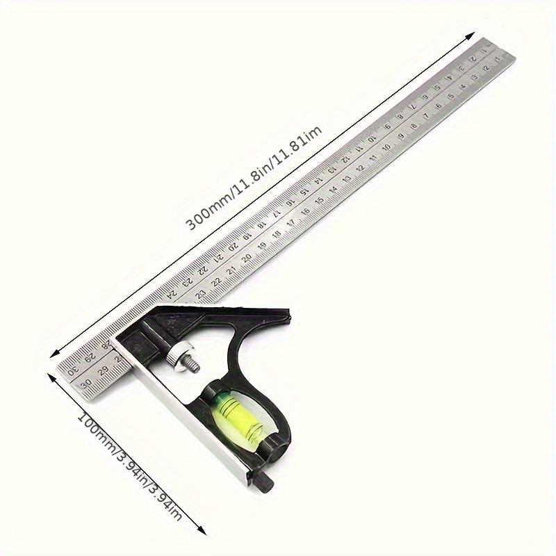 3-in-1 Adjustable Woodworking Tool Set - Stainless Steel Combination Angle Ruler with Digital Angle Gauge and Measuring Tape, High Precision