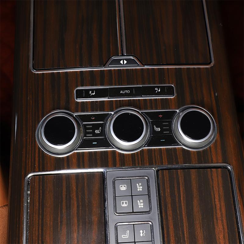 For Land Rover Range Rover Vogue L405 2013-17 Aluminum Alloy Black Car Rear Air Conditioning Button Trim Sticker Car Accessories