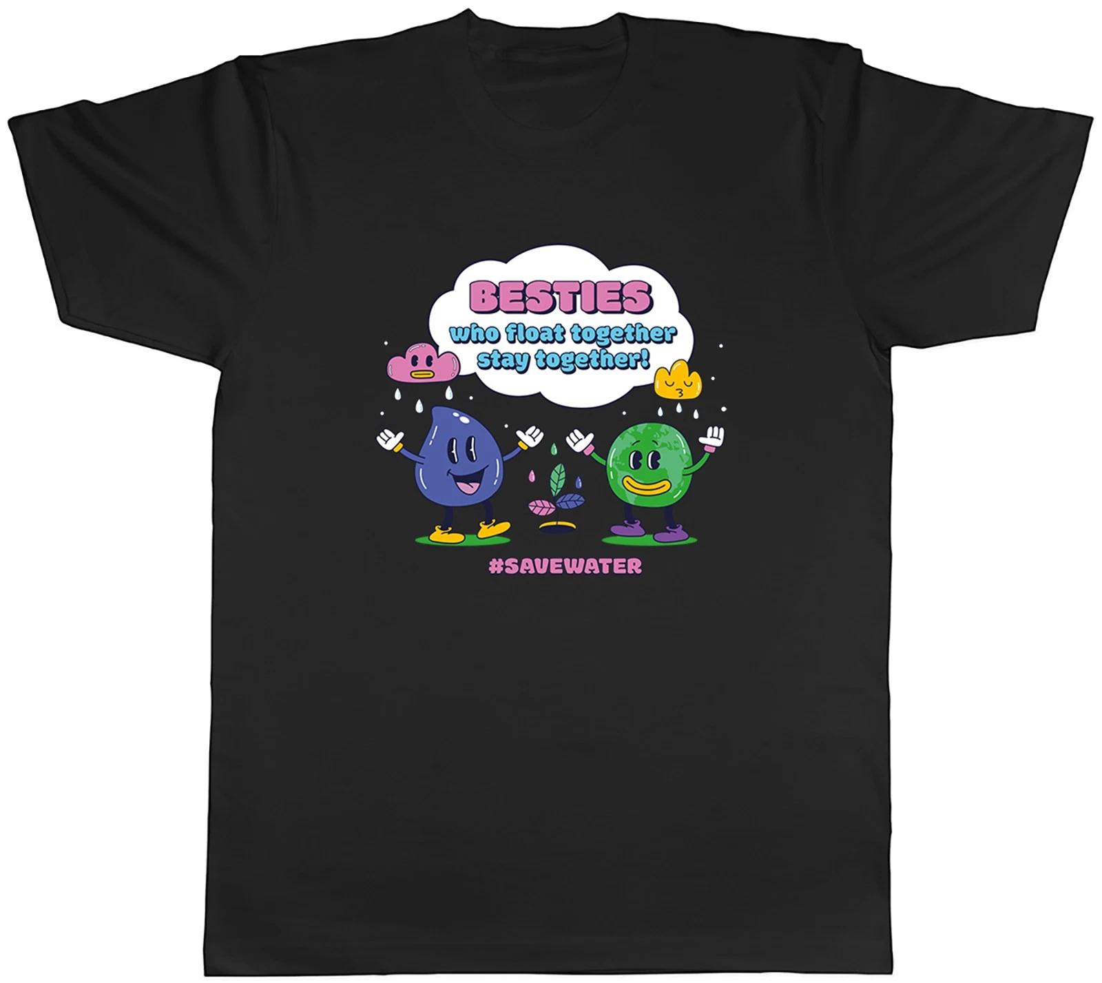 Save Water Besties who Float Together Mens T-Shirt Tee Gift Top XL
