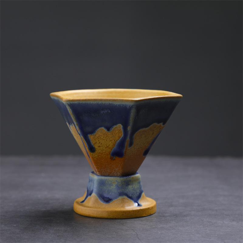 Creative Ceramic Cup Light Luxury Coffee Cup Saucer Set Retro Design Water Cup Afternoon Tea Cup