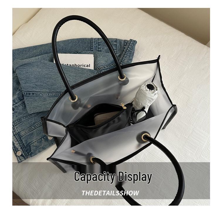 2024 Summer Women's PVC Large Tote - Transparent, Waterproof, Versatile Jelly Bag with Single Shoulder Strap and Large Capacity