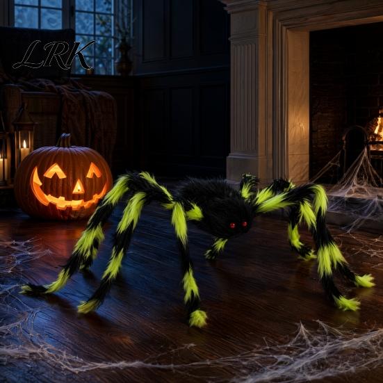 Halloween Party Spider Decoration Large Decoration, Soft Hairy Scary Prop, Furry Prop Spiders for Outdoor Indoor, Yard, Home, Haunted House