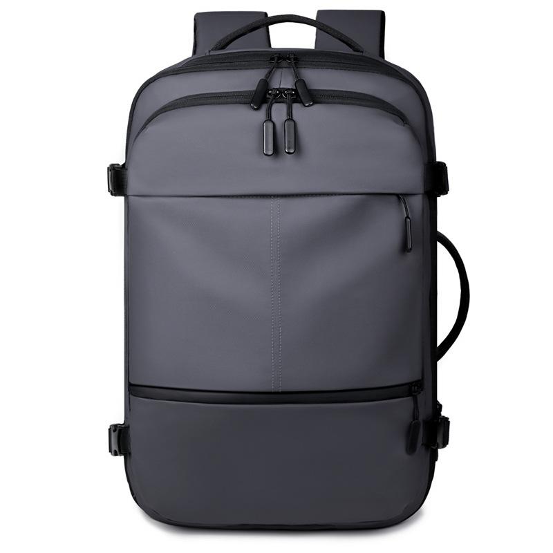 New large-capacity backpack business commuter outdoor travel bag solid color high-end multi-layer backpack computer bag